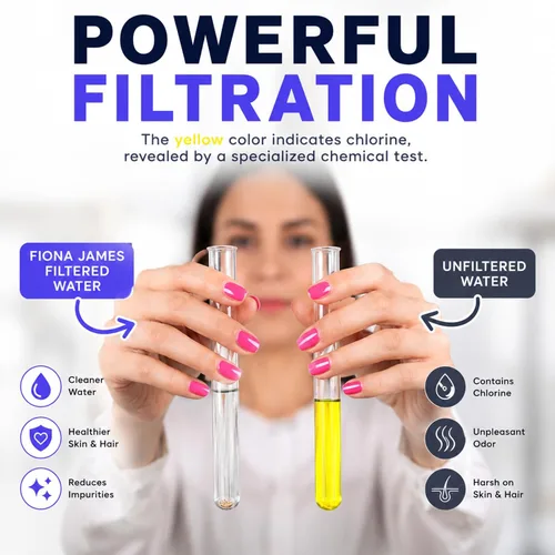 Miniatura 7 de Cabezal de ducha filtrado para agua dura, cabezal de ducha de alta presión con filtro de 20 etapas, elimina el cloro y los metales pesados, mejora