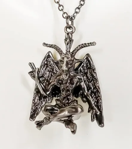 Miniatura 4 de Collar de satán con colgante de cabra sabática de Mendes con pentagrama y peltre de Ebros accesorio de cadena joya oculta de las brujas del diablo