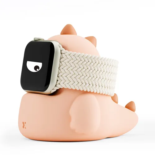 ELETIUO Soporte Cargador Compatible con Apple Watch Series Ultra2/Ultra/10/9/8/SE2/7/6/SE/5/4/3/2/1 (49/46/45/44/42/41/40/38mm), Base de Carga Rosa