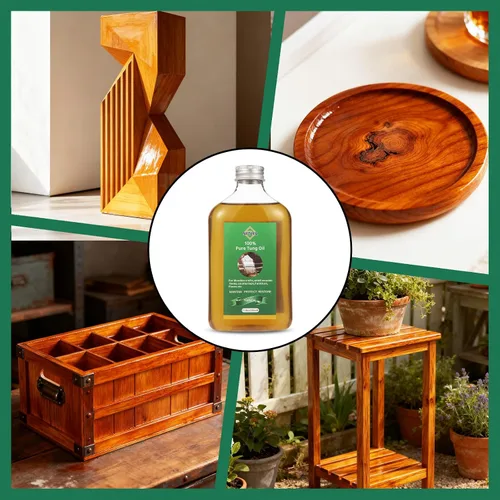 Miniatura 5 de Aceite de tung para carpintería pequeño, aceite de tung puro de 11.8 onzas para manualidades de madera, perfecto para joyeros, modelos, proyectos