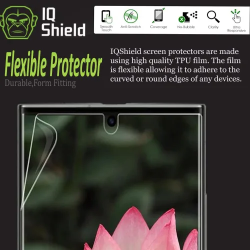 Miniatura 3 de IQShield Paquete de 2 protectores de pantalla para Samsung Galaxy S23 Ultra: película de TPU transparente, instalación sin burbujas, resistente a