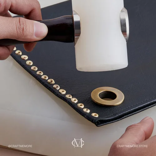 Miniatura 8 de CRAFTMEMORE Anillos de metal a presión con ojales de superficie plana, anillos tóricos para bolso, fácil instalación, paquete de 4 (0.433 in