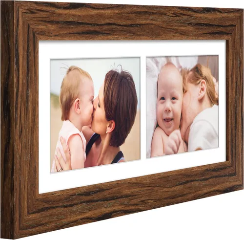 Miniatura 342 de Marcos de Fotos Collage de 13.5X15.5 con 7 Aberturas para Fotos de 4X6, Marco de Fotos Múltiples con Paspartú para Decoración de Pared, Grano