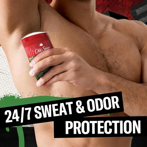 Miniatura 3 de Old Spice Desodorante antitranspirante para hombres, frescura 24/7 y aroma duradero, protección duradera 24/7 contra sudor y olor, olor a héroe
