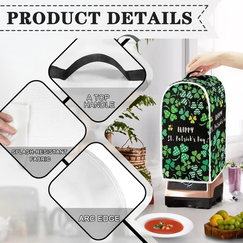 Miniatura 3 de GOSTONG Happy St. Patrick's Day Blender Covers - Cubierta antipolvo para cocina, protector antisalpicaduras, huellas dactilares, manchas de Feliz