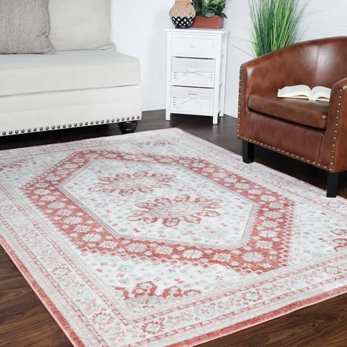 Superior Alfombra de pasillo de interior, respaldo de algodón, medallón vintage de entrada, sala de estar, suelos de cocina, comedor, oficina,