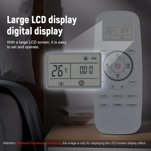 Miniatura 3 de Nuevo mando a distancia de CA de repuesto para aire acondicionado Hisense y Olmo Mini Split, apto para DG11L1-03, DG11L1-01, DG11L1-04, DG11L1-12