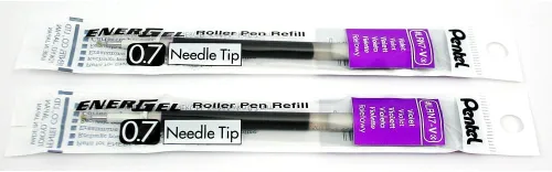 Miniatura 2 de Pentel EnerGel RTX - Bolígrafo de gel retráctil, punta de aguja, tinta violeta, punta media Pentel paquete de 3, repuestos de EnerGel LRN7-V, punta