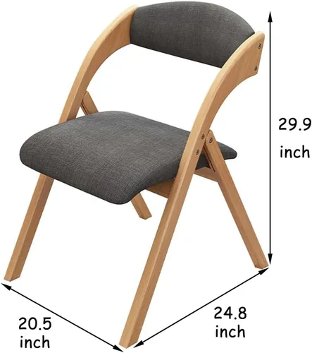 Miniatura 3 de Sillas plegables con asientos acolchados, silla de comedor cómoda para el hogar, silla de aprendizaje con respaldo cómodo individual en el balcón