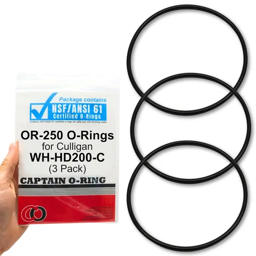 Captain O-Ring - Junta tórica de filtro OR-250 (paquete de 3) (repuesto para Culligan WH-HD200-C, 3M 3WH-HD-S01, Dupont WFAO100, 3M AP801B/T,