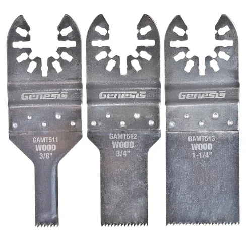 Miniatura 3 de Genesis GAMT514 Universal 1 3/8" Precisión Oscilante Multiherramienta de liberación rápida Cuchilla de corte al ras