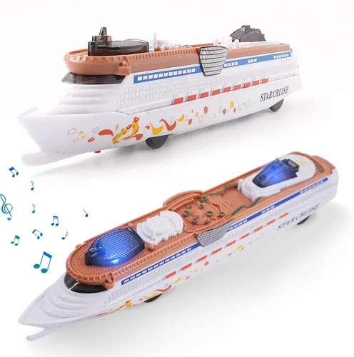 OTONOPI Modelo de Buque de Crucero Juguete Transatlántico Barco de Juguete con Luz y Sonido para Niños, Niños Pequeños, Niños, Niñas, Adultos Edad