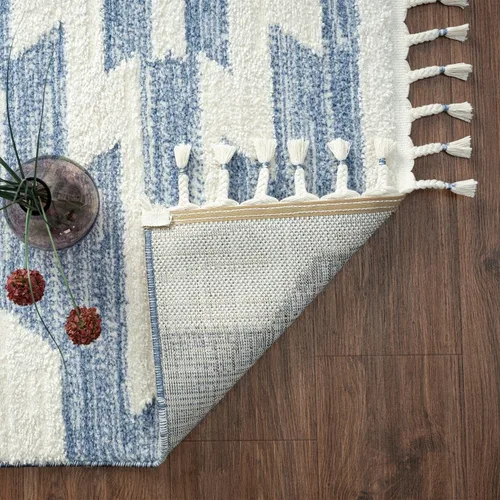 Miniatura 9 de LUXE WEAVERS Ibiza Collection 8068 - Alfombra geométrica suroeste, color azul, 5 x 7