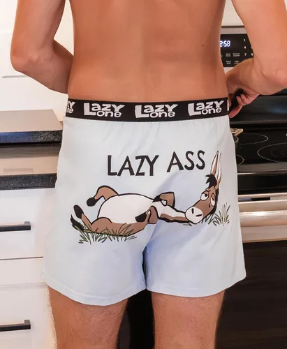 Miniatura 123 de Lazy One Divertidos boxers de animales, ropa interior humorística, novedosos pantalones cortos, regalos de broma para hombres