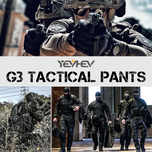 Miniatura 6 de YEVHEV G3 Pantalones de combate tácticos Pantalones tácticos Ropa militar Ropa de camuflaje Equipo de paintball con rodilleras para hombres