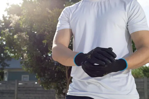 Miniatura 5 de G & F - Guantes de trabajo para hombre, agarre ligero, revestimiento de poliuretano, compatibles con pantalla táctil, flexibles y transpirables