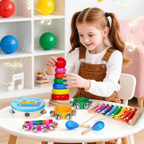 Miniatura 4 de Childom - Instrumentos musicales para niños pequeños, juguetes musicales para bebés, regalos educativos para niños en edad preescolar, regalos