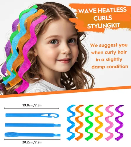 Miniatura 5 de 30 piezas de rizadores de pelo sin calor, kit de peinado con ondas, con 2 ganchos de peinado, sin calor, rizadores de pelo sin calor con ondas