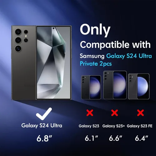 Miniatura 9 de X-it Protector de pantalla para Samsung Galaxy S23 Ultra/S22 Ultra, privacidad [alineación automática/eliminación de polvo], sin burbujas