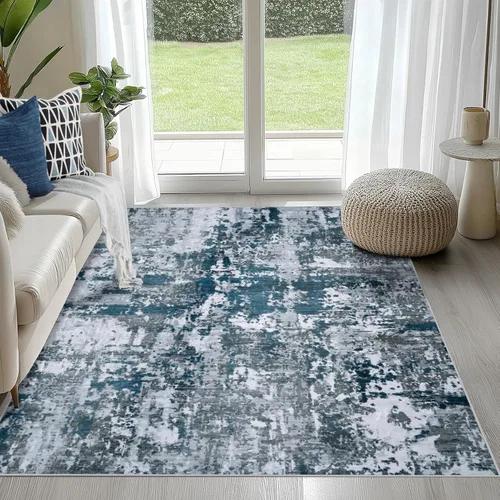 Miniatura 76 de 5x7 Area Rugs for Living Room Rug Washable: Abstract Rug for Dining Room Bedroom Carpet Non Slip 5 by 7 Indoor Modern Nursery Home Office Beige