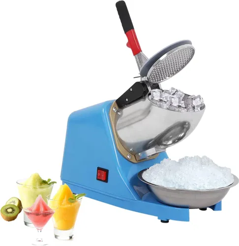 Miniatura 2 de Trituradora de hielo eléctrica de 110 V, máquina portátil de acero inoxidable de 4 cuchillas para hielo afeitada, máquina de hielo afeitado de 300 W