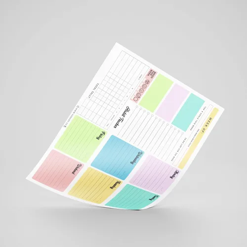 Miniatura 7 de Agenda semanal con tapa (magnética) para todo el año, 50 hojas sin fecha para horario diario, listas de tareas, seguimiento de hábitos