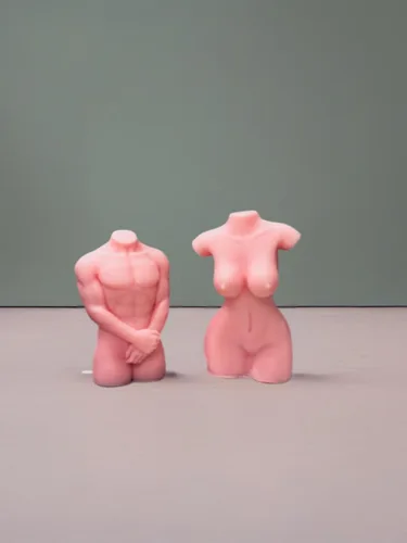 Miniatura 3 de Women&Man Body Shaped Candles 2 pcs, Torso Candle, Naked Body Candles, Man Body Candle, Woman Body Candle, Handmade Soy Wax Candle