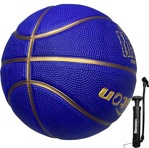 Miniatura 11 de Senston 27.5"/29.5" Balón de baloncesto para exteriores, excelente elasticidad/adherencia, de goma, con bomba, duradero, tamaño 5/7, para hombres