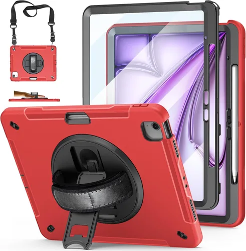 Miniatura 29 de Funda para iPad Pro 11 M5 2025/M4 2024: Funda protectora para iPad Pro de 11 pulgadas 5ª generación con protector de pantalla, soporte, asa y correa