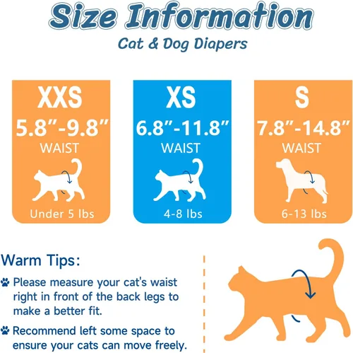 Miniatura 5 de Pet Soft Pañales desechables para gatos – Pañales para perros en período de calor o incontinencia de orina, pañales para perras, pañales ultra