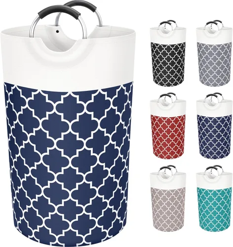 Fabspace - Cesta grande de lavandería con bolsa de lavandería plegable, cesta de lavado, bolsa de ropa plegable, alta con asas, resistente al agua,