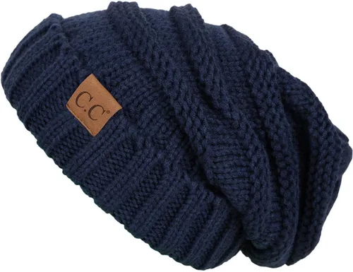 Miniatura 220 de Funky Junque Gorro de moda de punto trenzado de talla extragrande, grueso, abrigado, suave y holgado