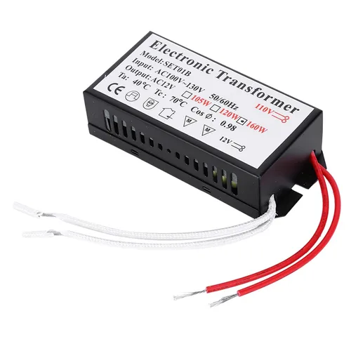 Miniatura 8 de Transformador electrónico de 160W, AC110V a AC12V fuente de alimentación transformador electrónico para perlas de lámpara halógena
