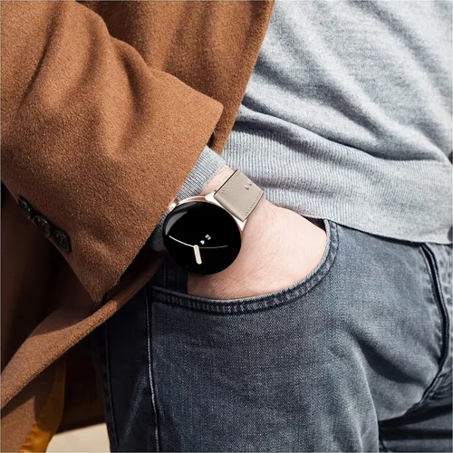 Miniatura 5 de Correa de cuero compatible con Google Pixel Watch, correa de repuesto, transpirable, para Google Pixel Watch, accesorios para reloj inteligente