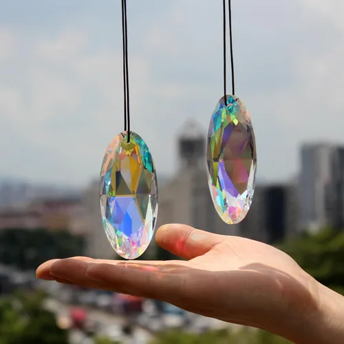 Miniatura 12 de STINO - 2 piezas prismas atrapasoles de bola de cristal de 4cm, atrapasoles colgantes con prisma de vidrio, creador de arcoíris para ventanas