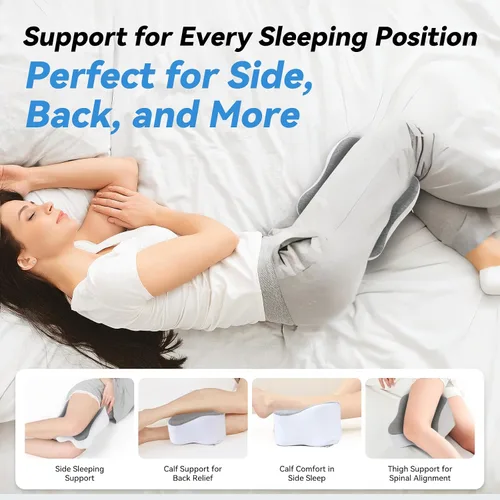 Miniatura 5 de UJPFEO Almohada de rodilla para personas que duermen de lado, almohadas de piernas para ciática, rodillas, caderas, articulaciones entre piernas