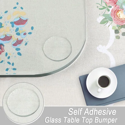 Miniatura 2 de Protector de mesa de vidrio autoadhesivo suave de tamaño extremadamente grande, transparente, antideslizante y anti rayones para mesa de vidrio
