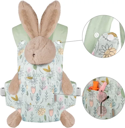 Miniatura 2 de GAGAKU Portabebés para Muñecas Bebé para Niñas Pequeñas y Niños Pequeños - Accesorios para Muñecas Bebé Reborn - Verde (Girasol)