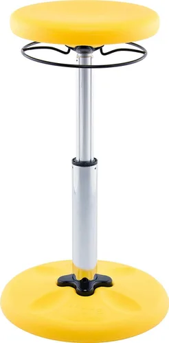 Miniatura 4 de Kore - Silla de altura ajustable, asiento activo para niños, adolescentes: Mejor que una pelota de equilibrio, asientos flexibles para aula. Amarillo