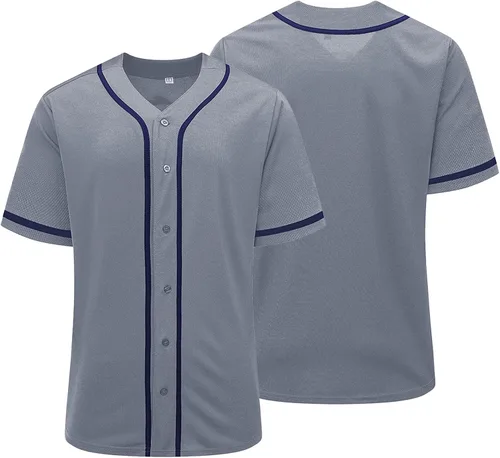 Miniatura 6 de Camiseta de béisbol para hombres y mujeres, uniformes deportivos hipster hip hop, camisas de manga corta para camisa personalizada con botones