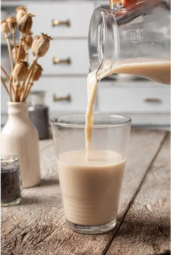 Miniatura 2 de HIC Kitchen Bolsa de leche de nueces sin blanquear con cierre de cordón, 11 x 9 pulgadas