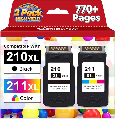 Paquete combinado 210XL 211XL de repuesto para Canon 210 XL 211 XL color negro para impresora PIXMA MX410 IP2700 IP2702 MP240 MP250 MP495 MX340