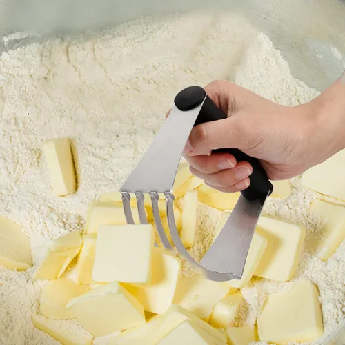 Miniatura 8 de Tosnail Cortador de pastelería, licuadora de masa, tamiz de harina de 3 tazas y cortador de galletas, 8 piezas de acero inoxidable herramientas