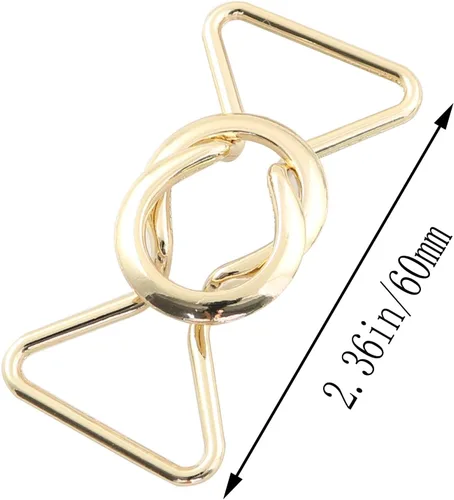 Miniatura 4 de 2PCS 0.984 in Cierre de hebilla de metal entrelazado para cinturón de cintura DIY, costura a mano, fabricación de vestidos - Accesorios para cinturón