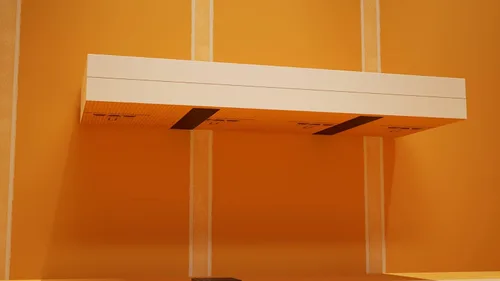 Miniatura 4 de Kit de banco de ducha flotante con tablero de espuma impermeable naranja y soporte colgante libre industrial original (14 x 46 pulgadas) - Ideal