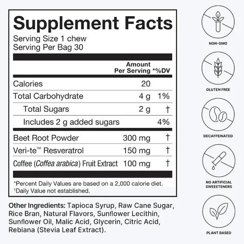 Miniatura 3 de Humann SuperBeets Memory + Focus & Turmeric Chews