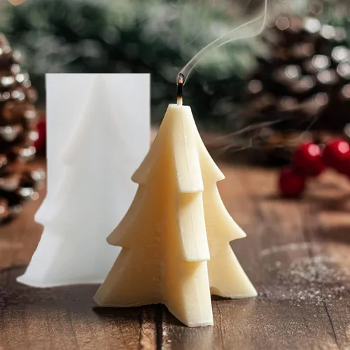 Miniatura 7 de 4PCS Moldes de Silicona para Árbol de Navidad, Moldes de Velas 3D para Hacer Velas Perfumadas, Jabón Hecho a Mano, Bomba de Baño, Barra de Loción, 4