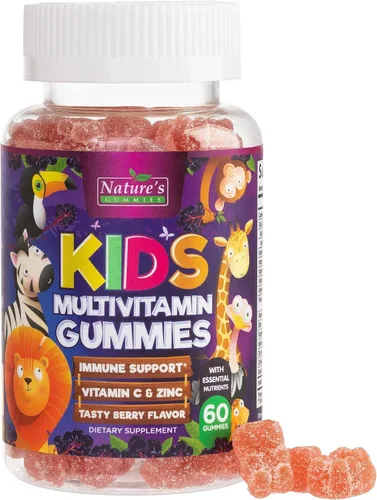 Multivitamínico para niños - Gomitas completas de multivitamínico diario para niños con vitamina D, vitaminas B, zinc y más - Energía, enfoque de la