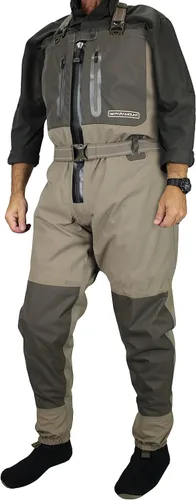Miniatura 2 de Paramount Outdoors Deep Eddy - Vadeador de pesca transpirable con cremallera y calcetines de pecho