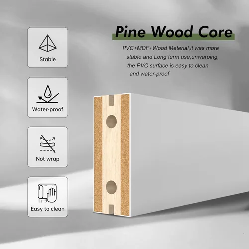 Miniatura 4 de Fredbeck Puerta de granero blanca de 30 x 84 pulgadas con kit de herrajes para puerta corredera de 5.5 pies incluido y asa, sólida, MDF, superficie